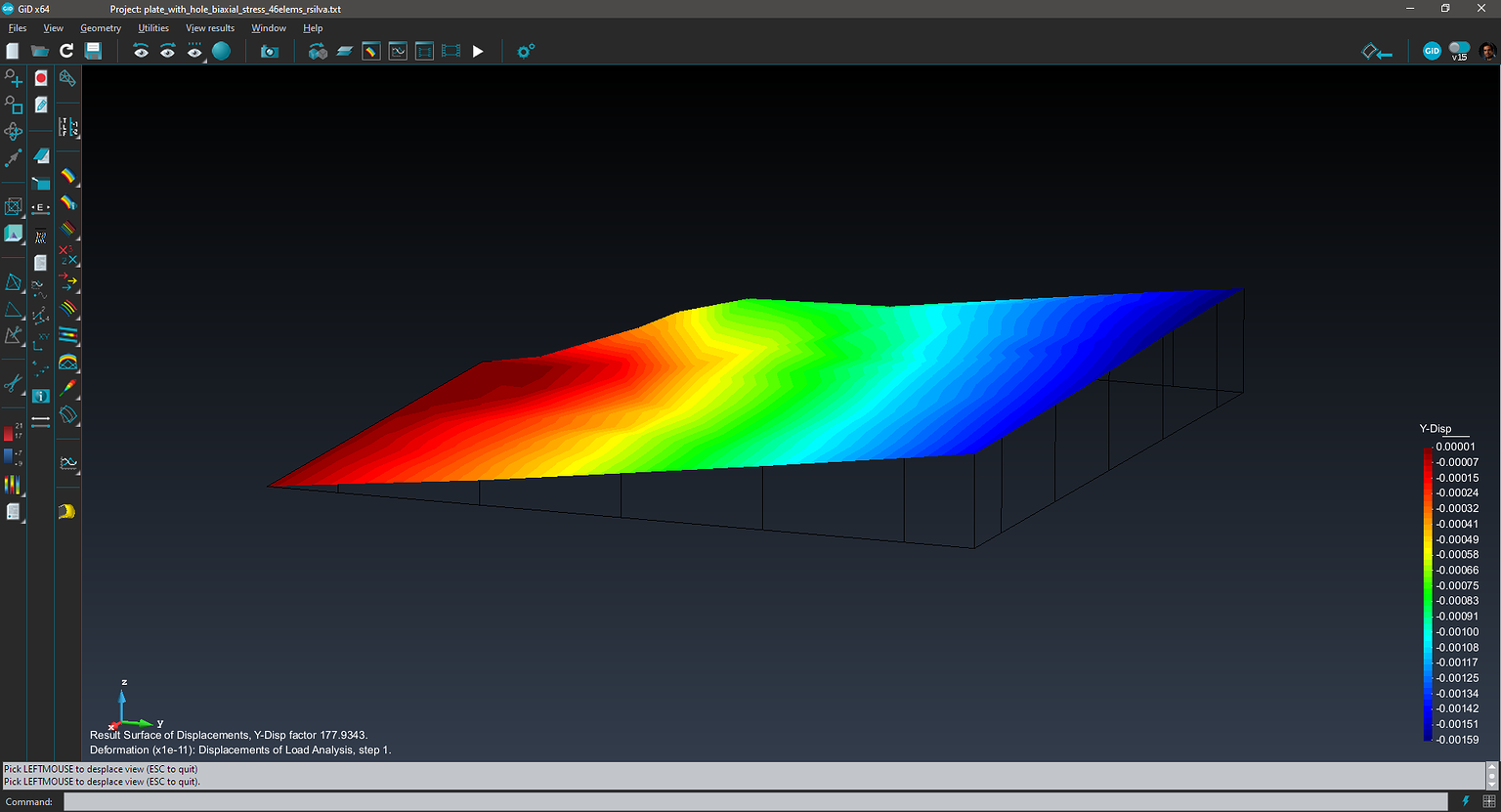 Result surface plot issue - Postprocess - GiD Simulation
